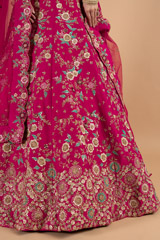 Mini flower embroidered pink lehenga setDSC05123 2